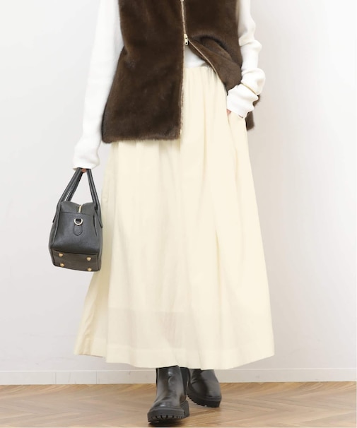 ギャザータックフレアスカート