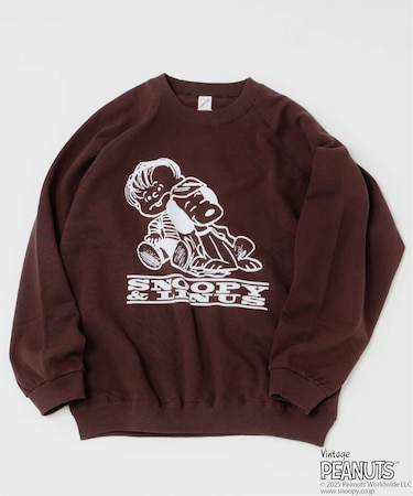 PEANUTS / ピーナッツ 別注 FANTASY A&G INC プリント スウェット HOLIDAY