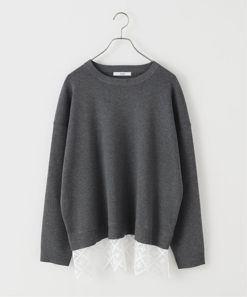 フルニードルレースヘムプルオーバー