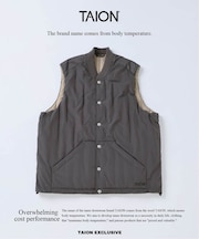 TAION / タイオン 別注 ヴァーチカルキルト リバーシブル ダウンベスト