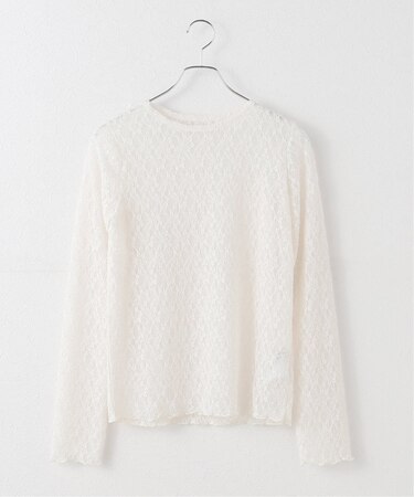 フラワーシアーレースロングスリーブ