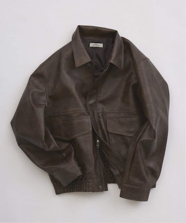 フェイクレザー フライトジャケット