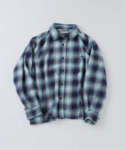 USAコットン ネル オンブレチェック シャツ