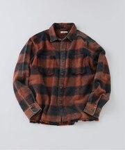 USAコットン フリンジネル バッファローチェックシャツ