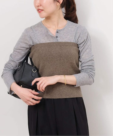 ウォッシャブルウール2WAYビスチェ