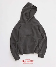 ガーメントダイ ビッグワッフル パーカー