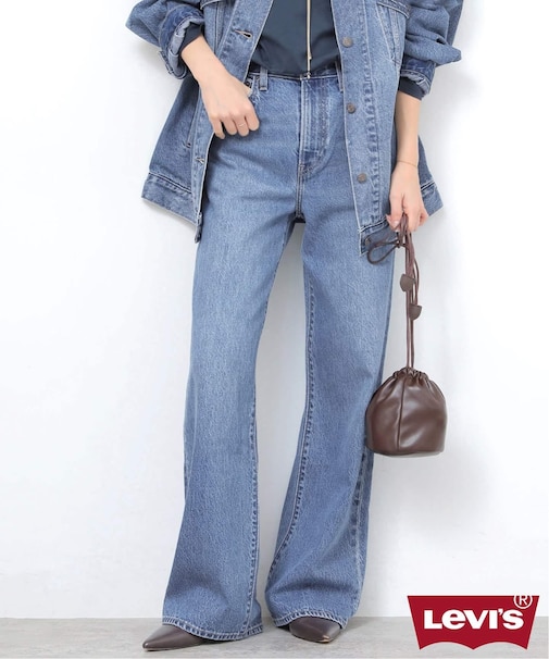 ［26SS新作］別注【LEVI’S】RIBCAGE WIDE LEG：デニム