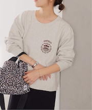 ［26SS新作］クロップドフロッキーロゴスウェット