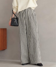 ［26SS新作］コットンツイルギャザーワイドパンツ