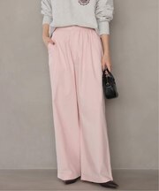 ［26SS新作］コットンツイルギャザーワイドパンツ
