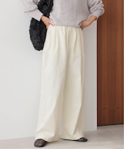 ［26SS新作］コットンツイルギャザーワイドパンツ