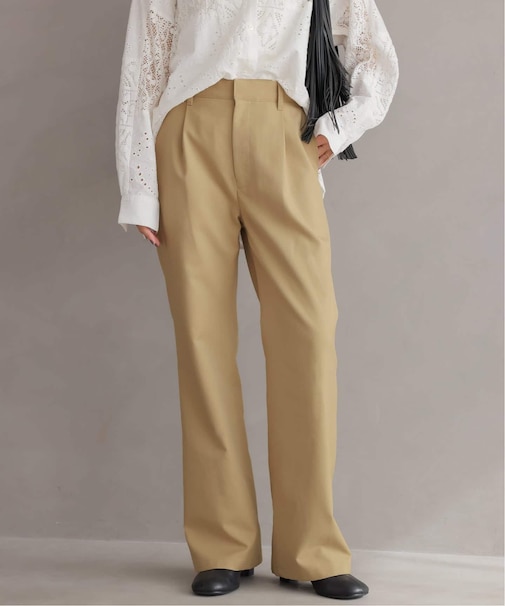 ［26SS新作］ストレッチツイルフレアパンツ