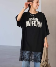 ［26SS新作］【ARCHIVE STANCE】lace switching Tee：カットソー