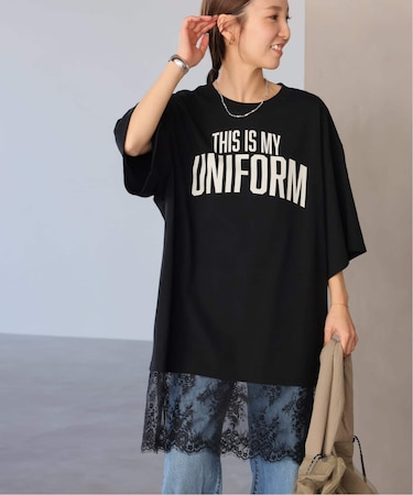 ［26SS新作］【ARCHIVE STANCE】lace switching Tee：カットソー