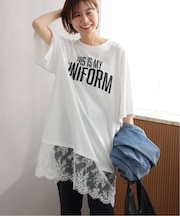 ［26SS新作］【ARCHIVE STANCE】lace switching Tee：カットソー