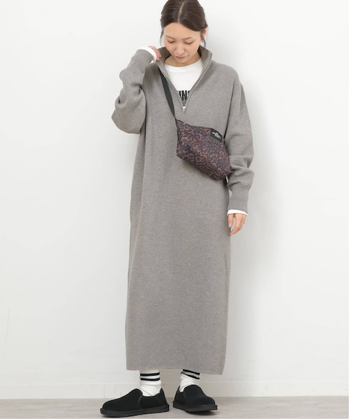 追加2》スウェットライクハーフジップワンピース｜ジャーナル