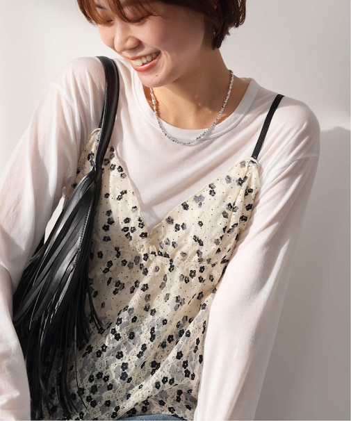 ［26SS新作］【PROVOKE/プロヴォーク】プリントレースキャミソール