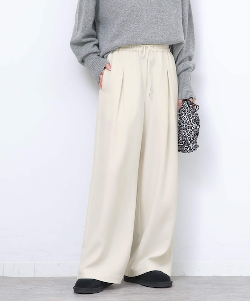 ストレッチメランジツイルイージーパンツ