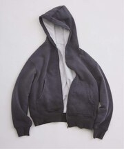 ダブルフェイス ワッフル ジップパーカー