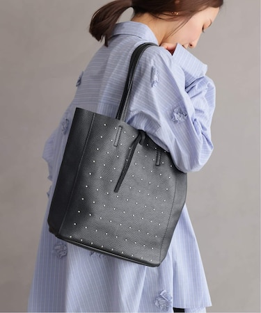 ［26SS新作］別注【MARLON FIRENZE/マルロン】SHOPPER MEDIUM STUDS：バッグ