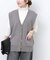 コットンカシミヤミックスダブルニットベスト