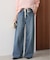 ドローストリングワイドデニム
