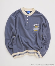 UCLA×relume ヴィンテージ加工スウェット/ハーフジップ・ヘンリー・クルー