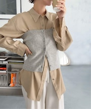 Dyedツイルオーバーサイズシャツ