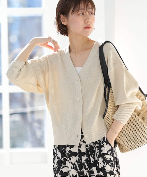 ［26SS新作］リネンコットンVカーディガン