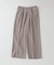 ウォッシャブル バスケット ストライプ ワイドスラックス