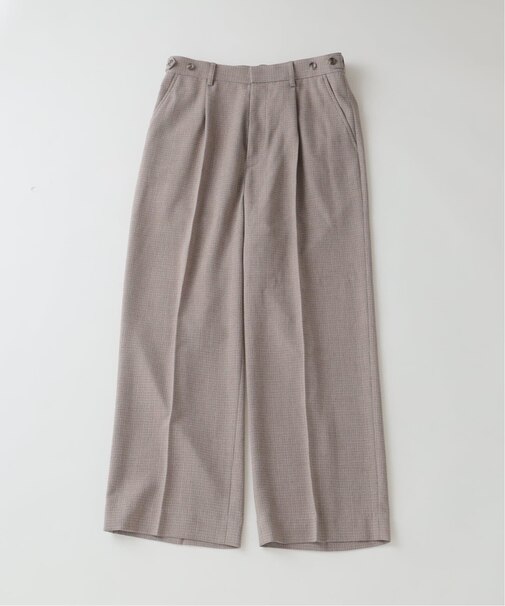 ウォッシャブル バスケット ストライプ ワイドスラックス