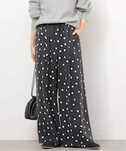 ランダムドットギャザーワイドパンツ