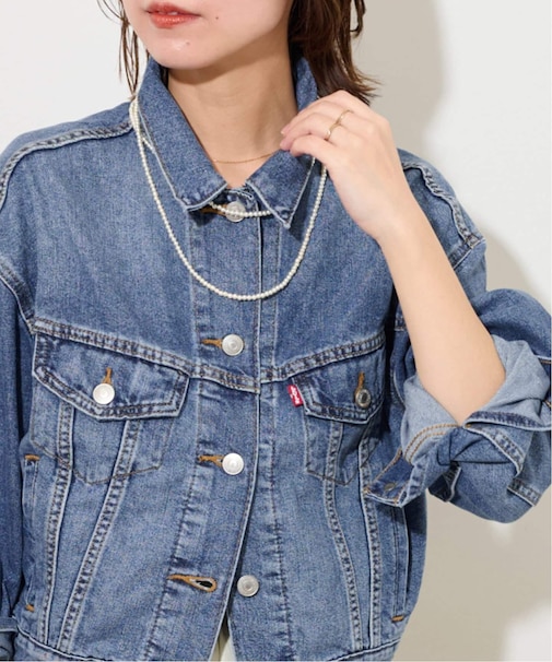 《WEB限定追加》relumeガラスパールロングネックレス