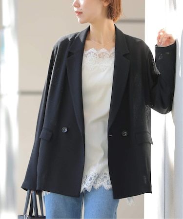 ［26SS新作/吸水速乾/手洗い可］ドライスラブ テーラードジャケット