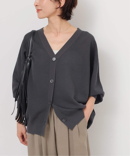 ［26SS新作］リネンミックスシアーVネックカーディガン