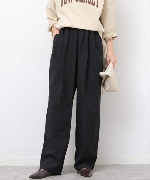 ［26SS新作］リネンミックスリラックスカーブパンツ