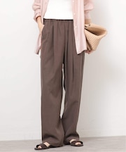 ［26SS新作］リネンミックスリラックスカーブパンツ