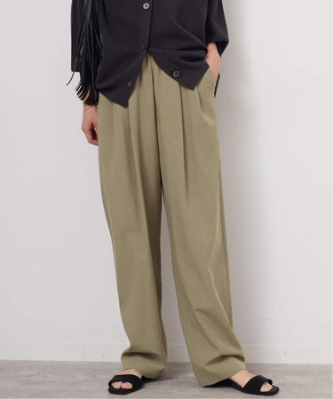 ［26SS新作］リネンミックスリラックスカーブパンツ