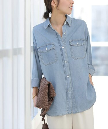 ［26SS新作］ライトデニムオーバーサイズシャツ