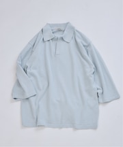 ウォッシャブル ブークレニット スキッパー ポロシャツ