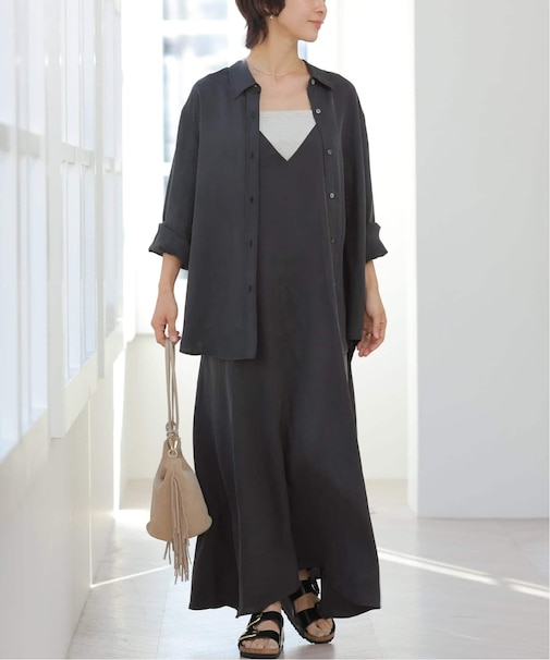 ［26SS新作］キュプラロングキャミワンピース