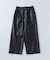 フェイクレザー ワイドストレート イージーパンツ