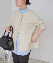 《追加》［撥水 / UVカット］【SPENSIERATO】クルーネックコクーンブルゾン