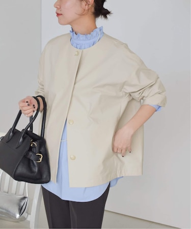 《追加》［撥水 / UVカット］【SPENSIERATO】クルーネックコクーンブルゾン