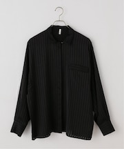 【ARCHIVE STANCE】satin stripe dolman shirt
