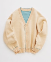 ドライタッチ ブークレ Vネック カーディガン