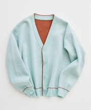 ドライタッチ ブークレ Vネック カーディガン