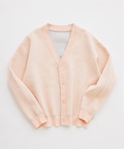 ドライタッチ ブークレ Vネック カーディガン