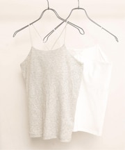 カップ付きスパゲッティクロスキャミ