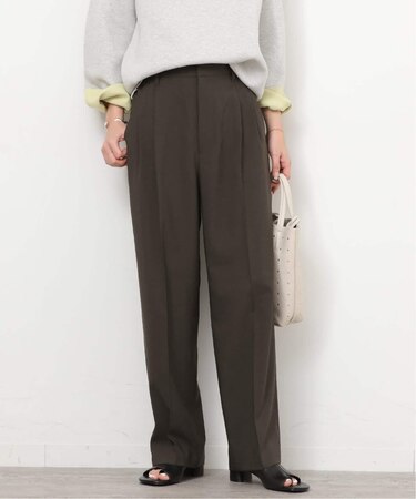 ［UVカット / 防シワ］ウォッシャブルストレッチタックパンツ